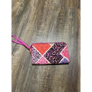 Vera Bradley Modern Medley RFID Wallet Wristlet Quilted Pink Foral Flowers